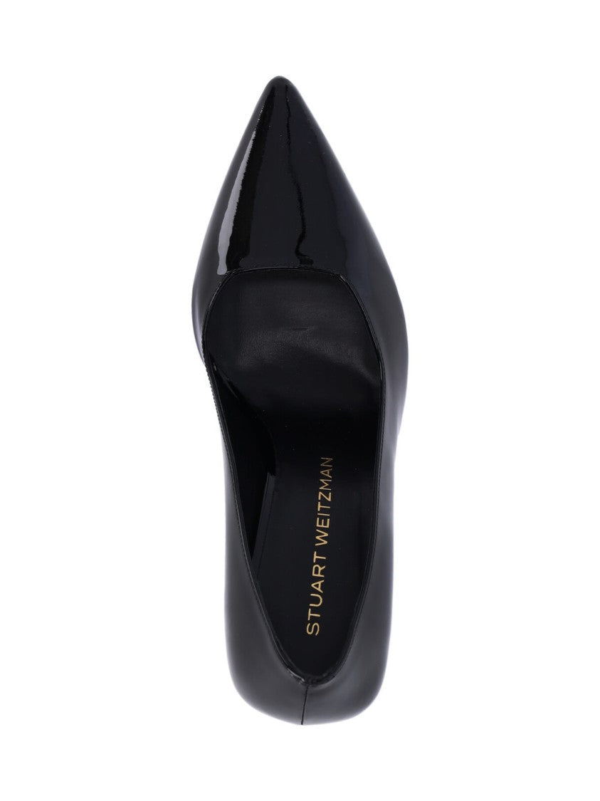 Stuart Weitzman Black Vinnie 85 Patent Leather Pumps