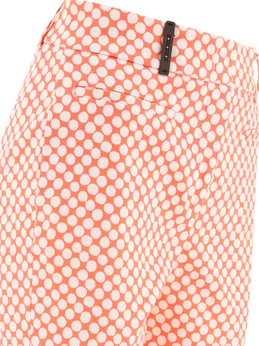 Peserico Cropped Trousers With Playful Polka-Dot Pattern