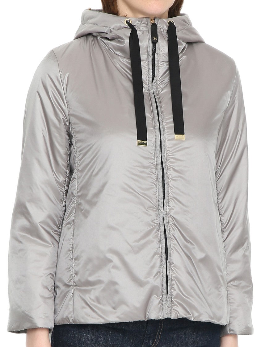 Max Mara Short Hooded Jacket With Metallic Drawstring Detail