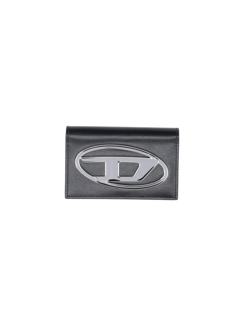 Diesel Black Leather Diesel Oval-D Wallet