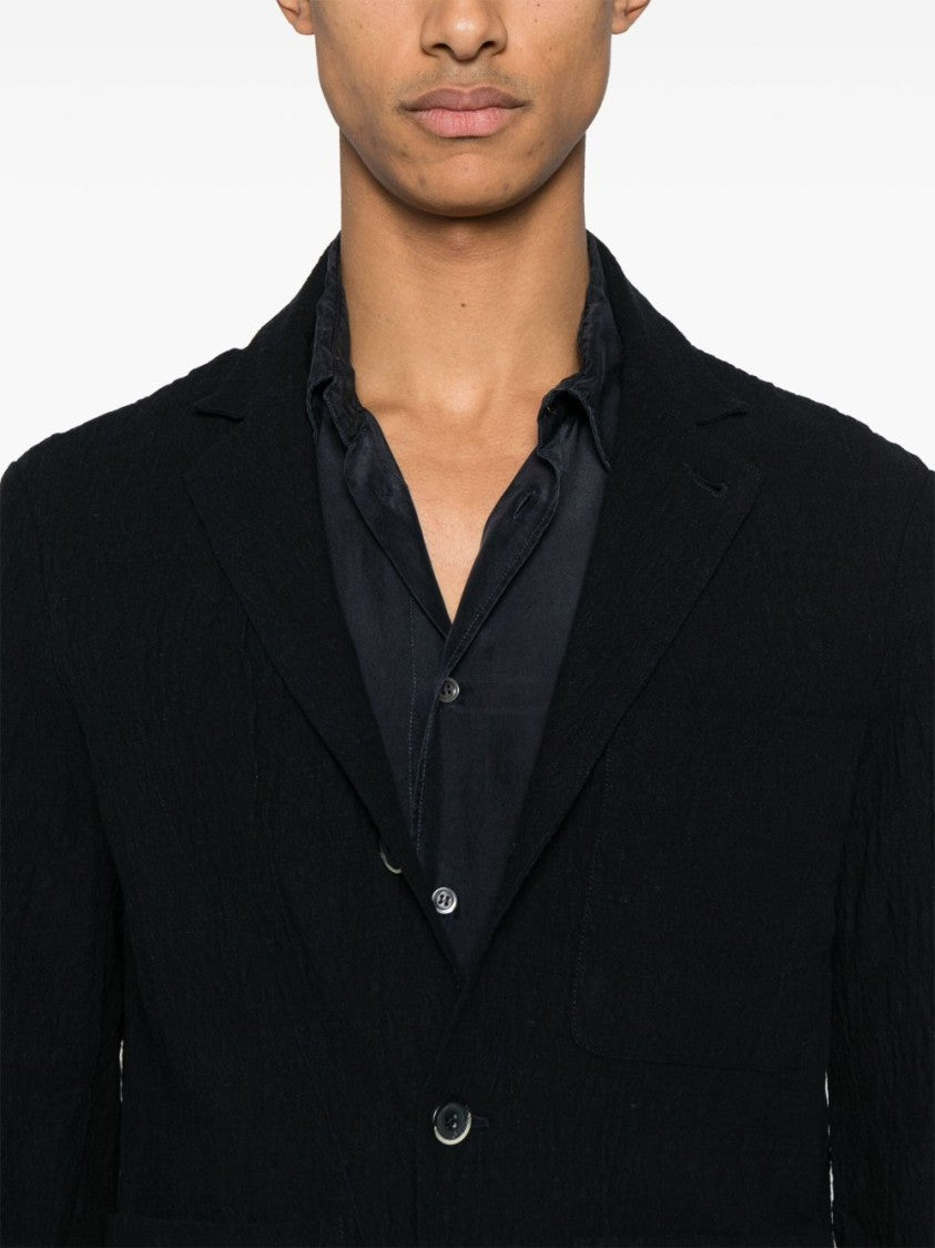 Barena Tailored Fit Blue Shirt With Cotton-Linen Blend