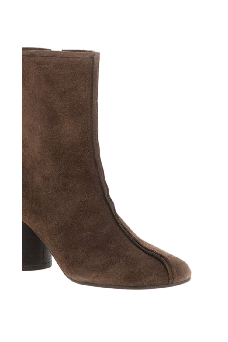 Mm6 By Maison Margiela Brown Nappa Leather Topstitching Boots