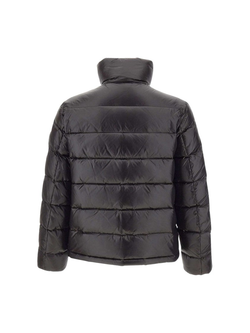 Peuterey Quilted Down Jacket With High Collar And Cropped Fit
