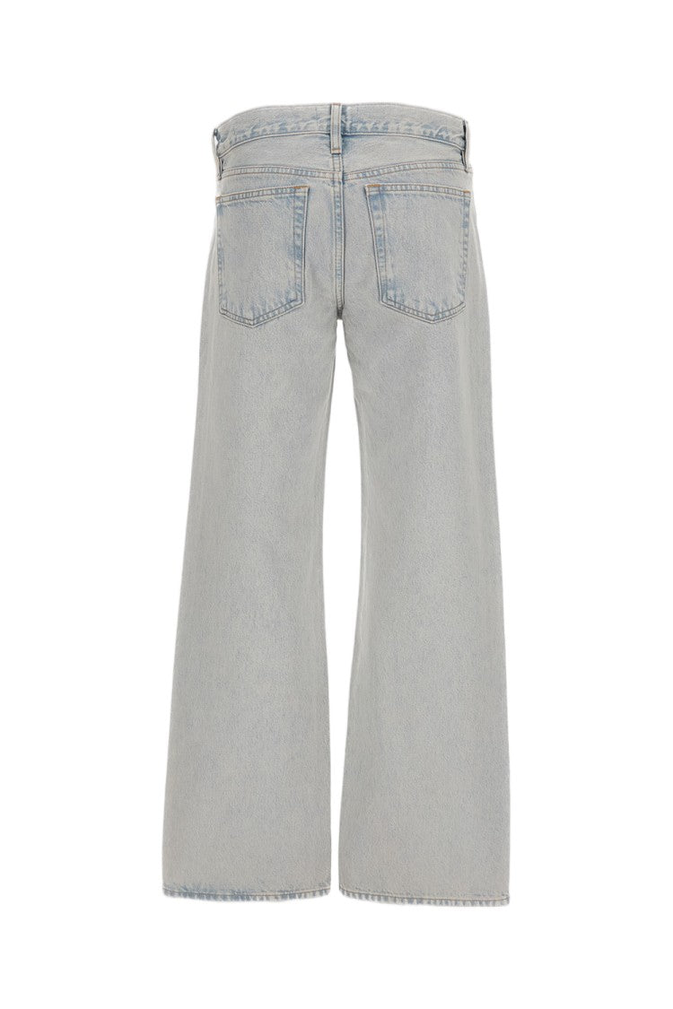 Frame Straight-Leg Denim Jeans With Vintage Faded Finish