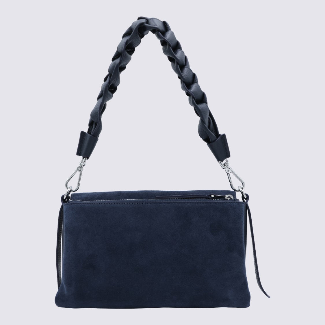 Coccinelle Rectangular Suede-Like Bag With Braided Handle