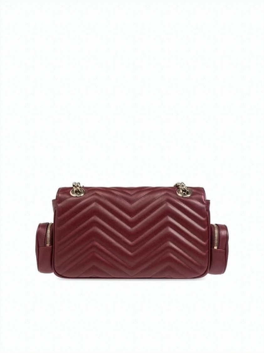 Gucci Quilted Burgundy Leather Tote Bag