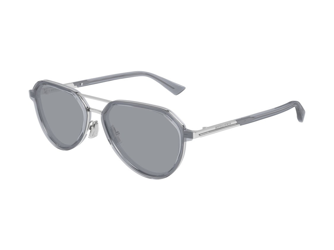Bottega Veneta Grey Bv1373s Translucent Acetate Geometric Sunglasses