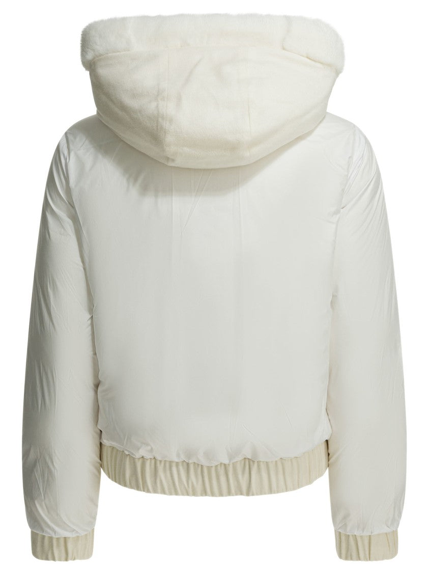 Camelia Mink-Front Silk And Cashmere Jacket