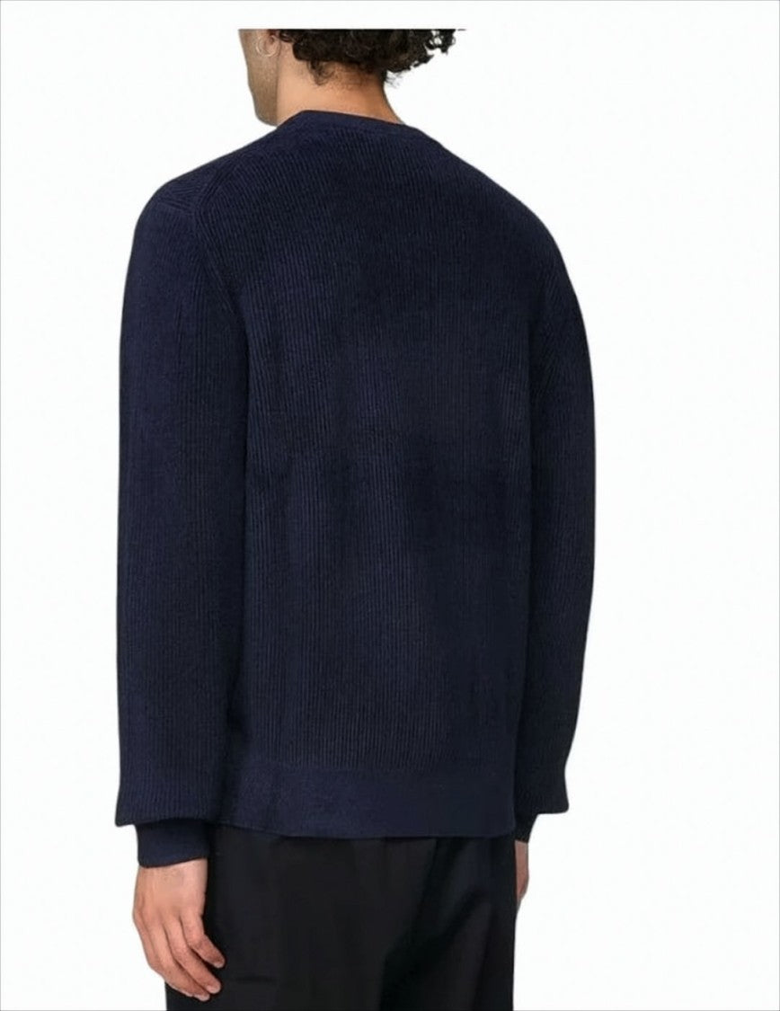 Boss Corduroy Effect Knit Sweater With Textured Finish