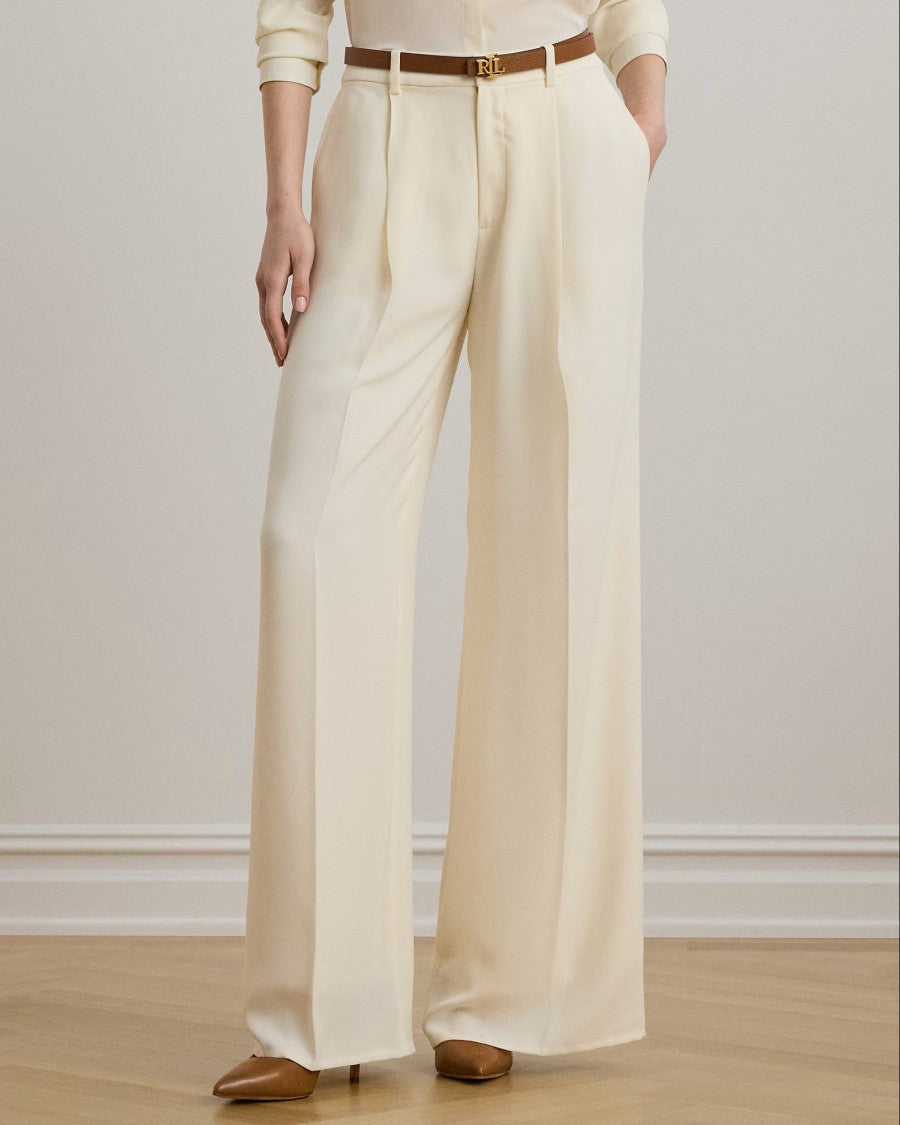 Lauren Ralph Lauren Kirahn Full-Length Pleated Triple Ggt-R Pants