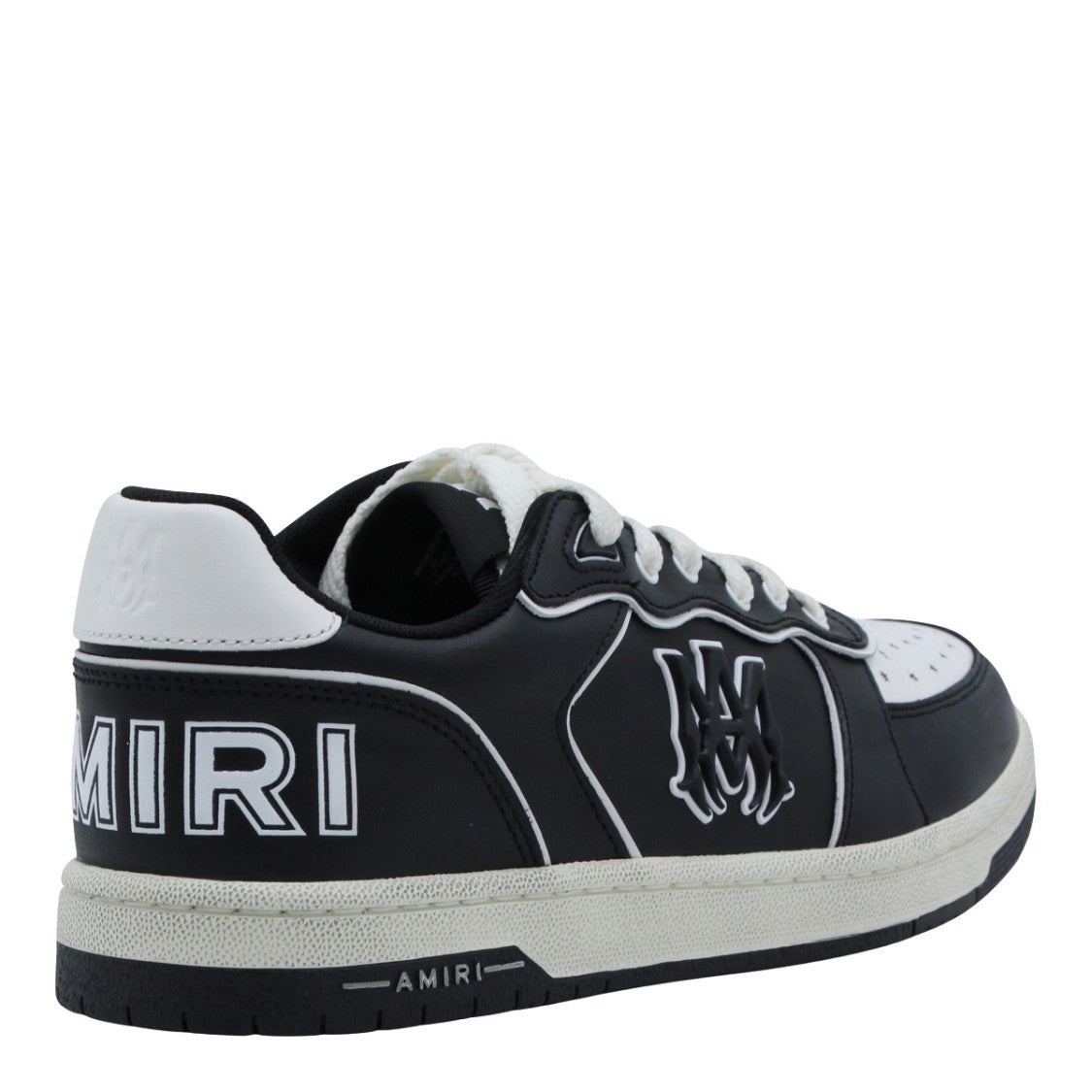 Amiri Low-Top Black Sneakers With Contrasting Logo Emblem