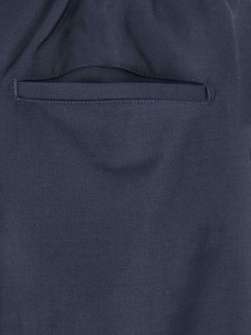 White Sand Wool-Blend Pants – Blue