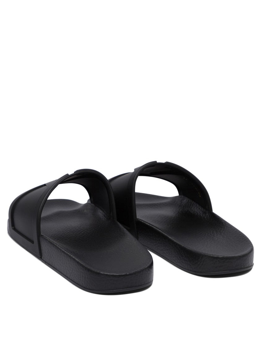 Valentino Garavani Textured Rubber Slides