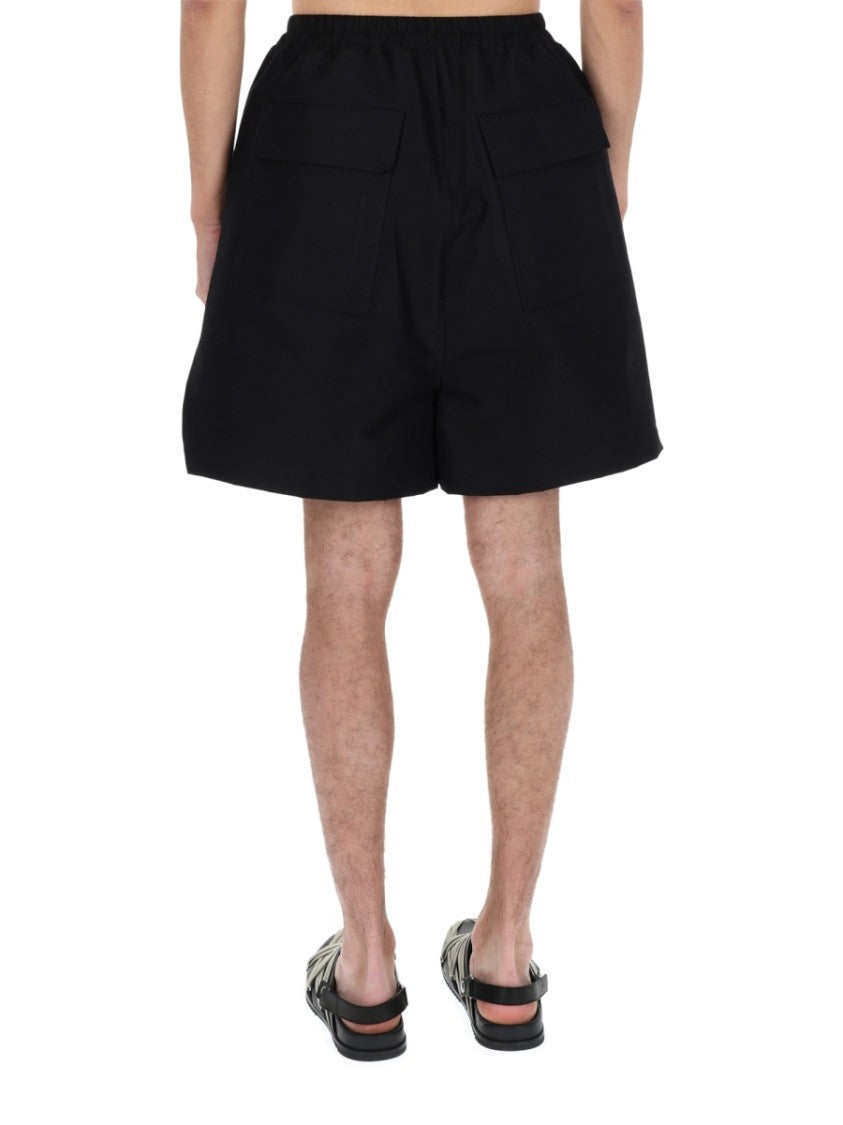 Rick Owens Black Faun Boxers Utilitarian Cotton Shorts