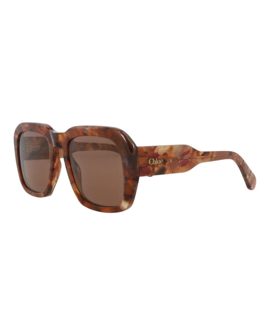 Chloé Square-Frame Recycled Acetate Sunglasses