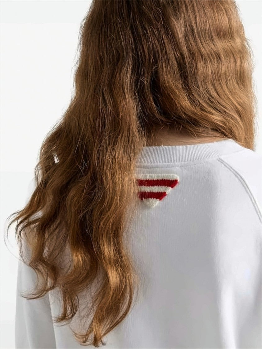 Prada Long-Sleeve White Logo Print Prada Sweatshirt