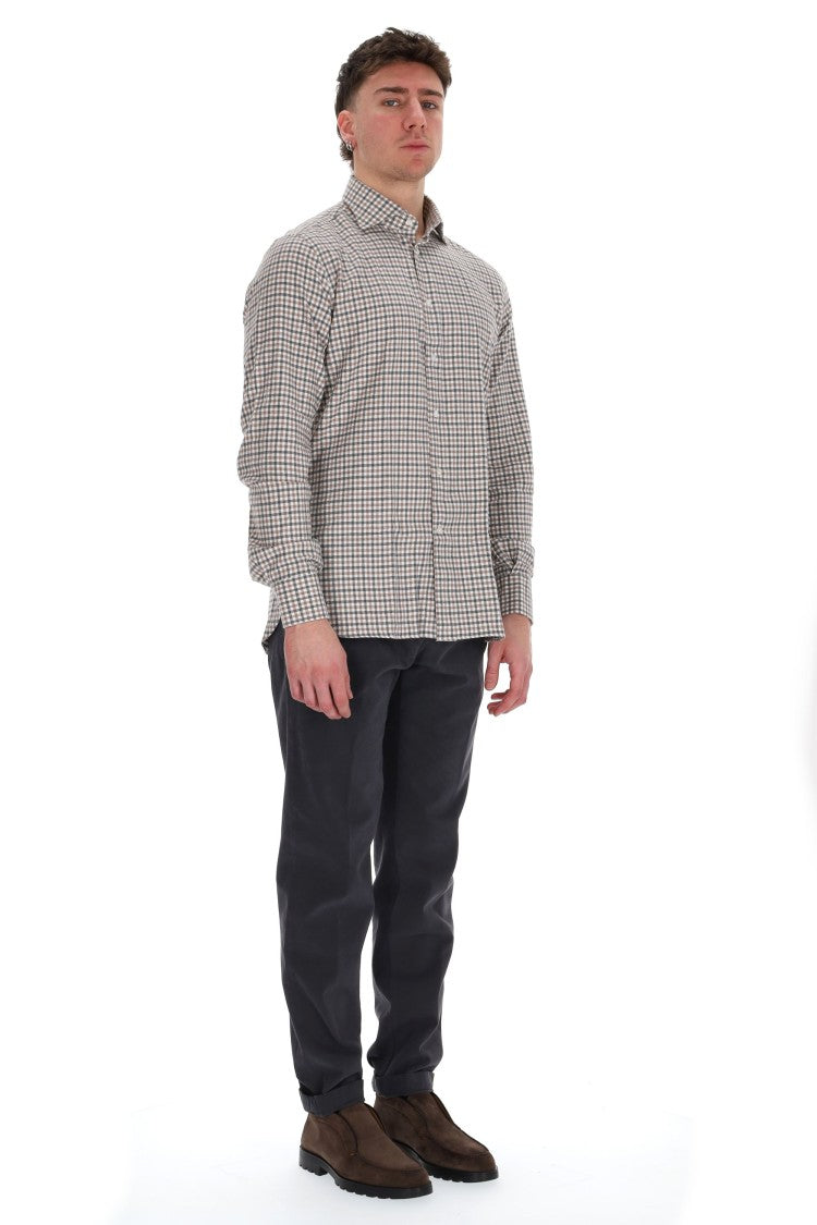 Borriello Flannel Vichy Tailored Shirt