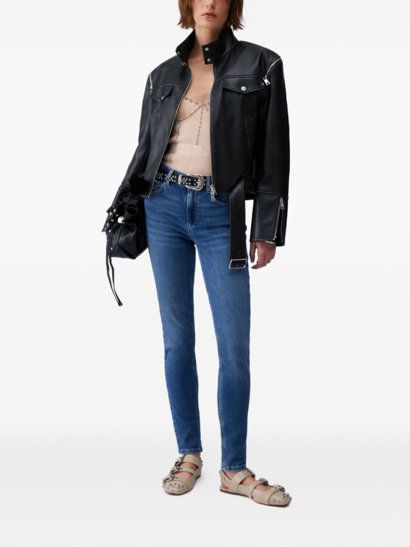 Liu Jo Blue Stone Wash Embellished Jeans