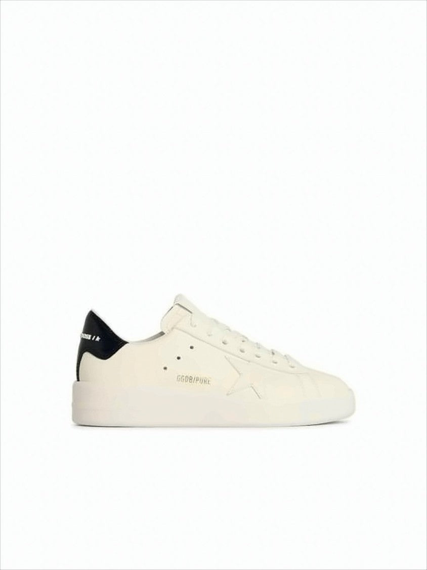 Golden Goose Minimalist Off-White Low-Top Sneakers With Tonal Star Detail