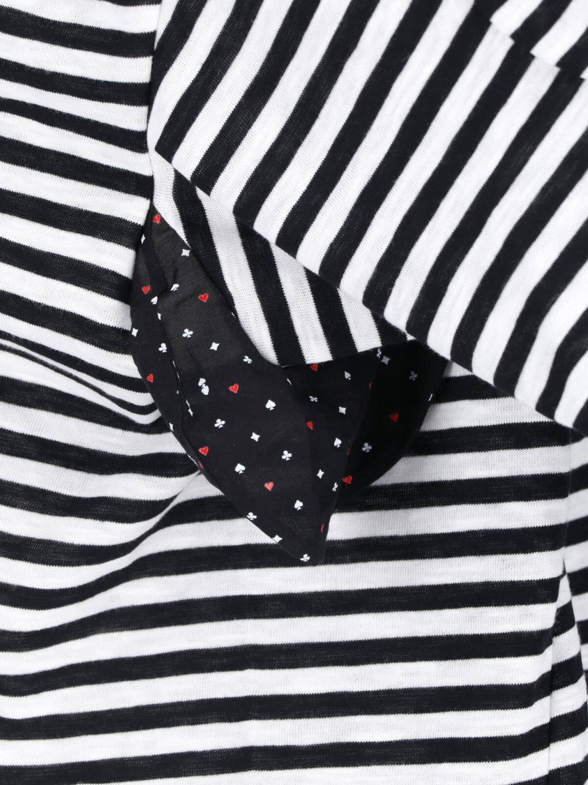 Undercover Black/White Horizontal Striped Boxy T-Shirt