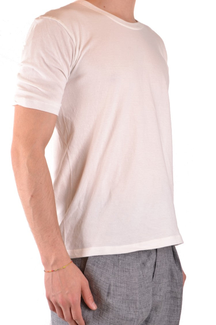 Laneus White Crew Neck T-Shirt With Relaxed Fit