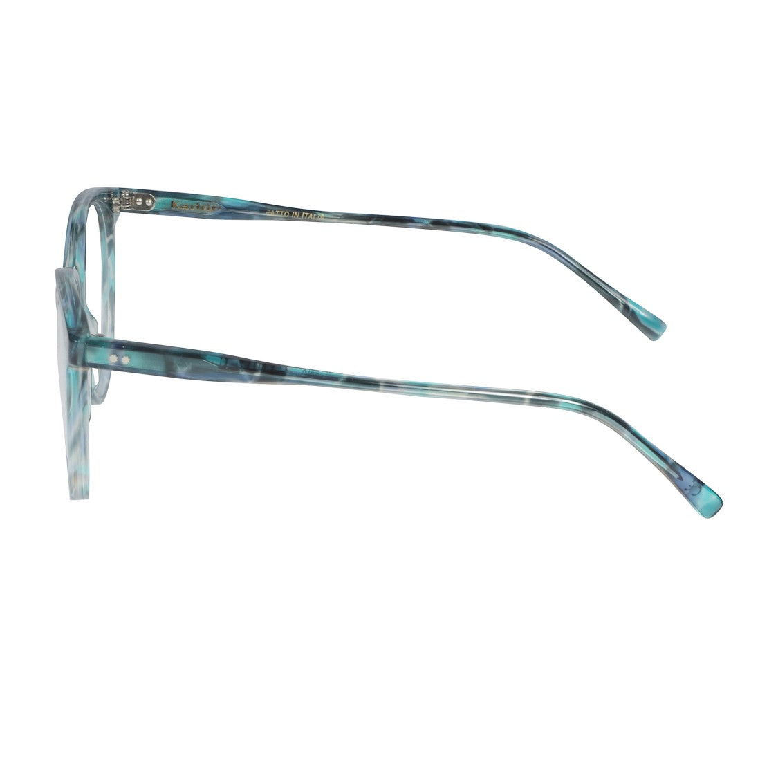 Kador Cynda/N-54 Translucent Marbled Teal And Blue Cat-Eye Sunglasses