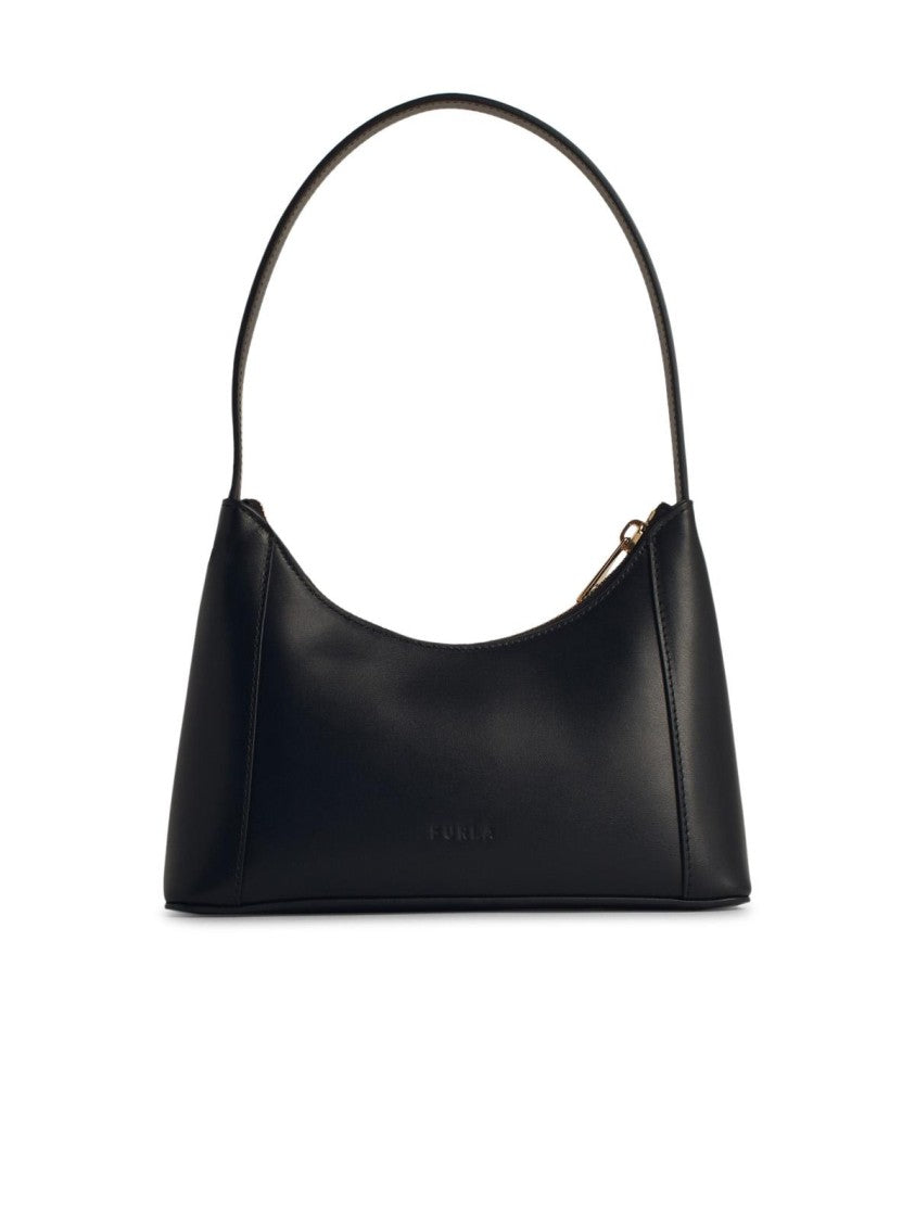 Furla 'Hobo Diamante' Black Leather Bag