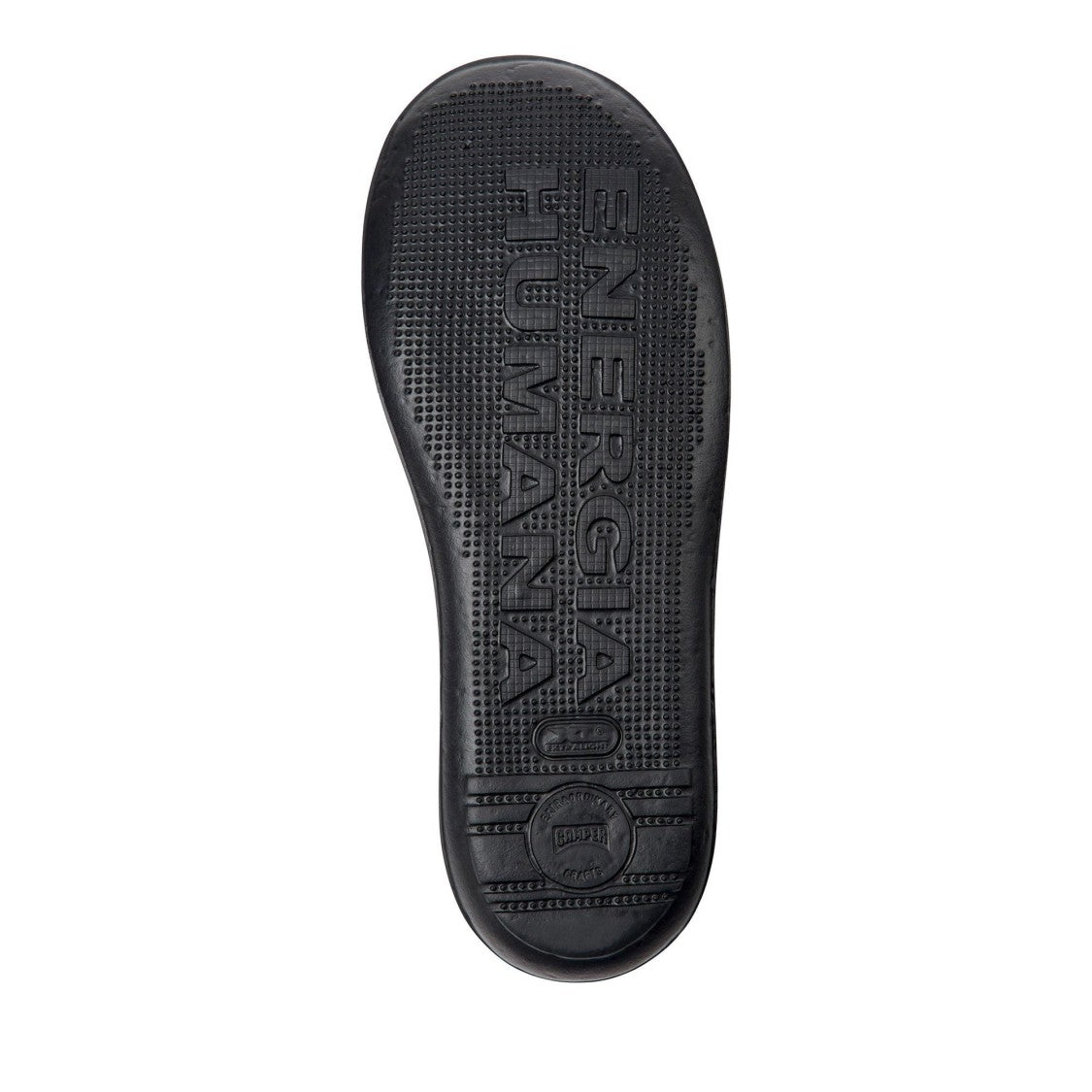 Camper Black Beetle Ribbed Design Leather Sneakers