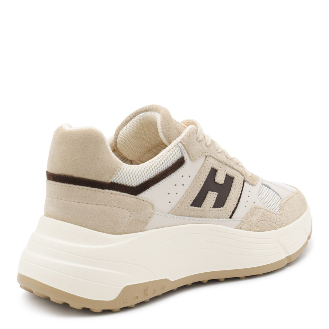 Hogan Beige Leather Sneakers