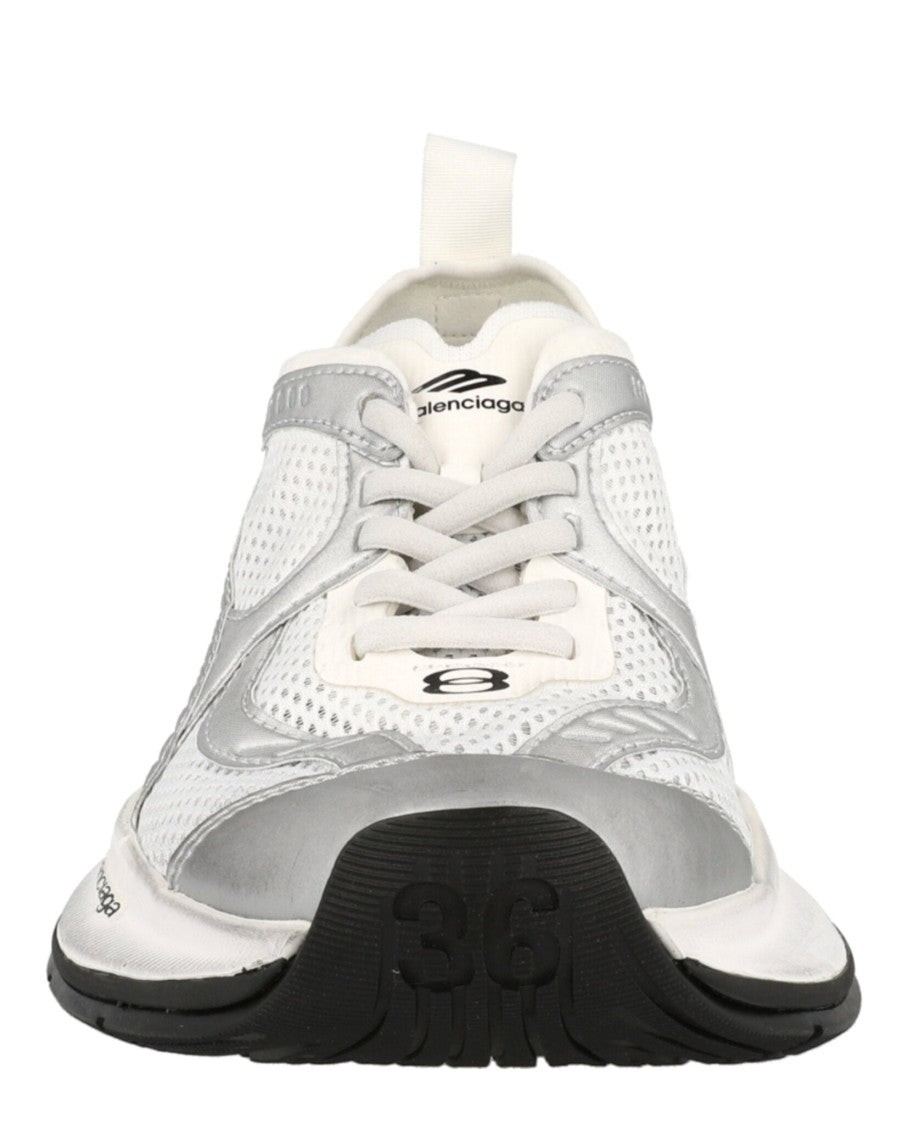 Balenciaga Contemporary Low-Top Sneakers With Mesh Accents And Signature Detailing