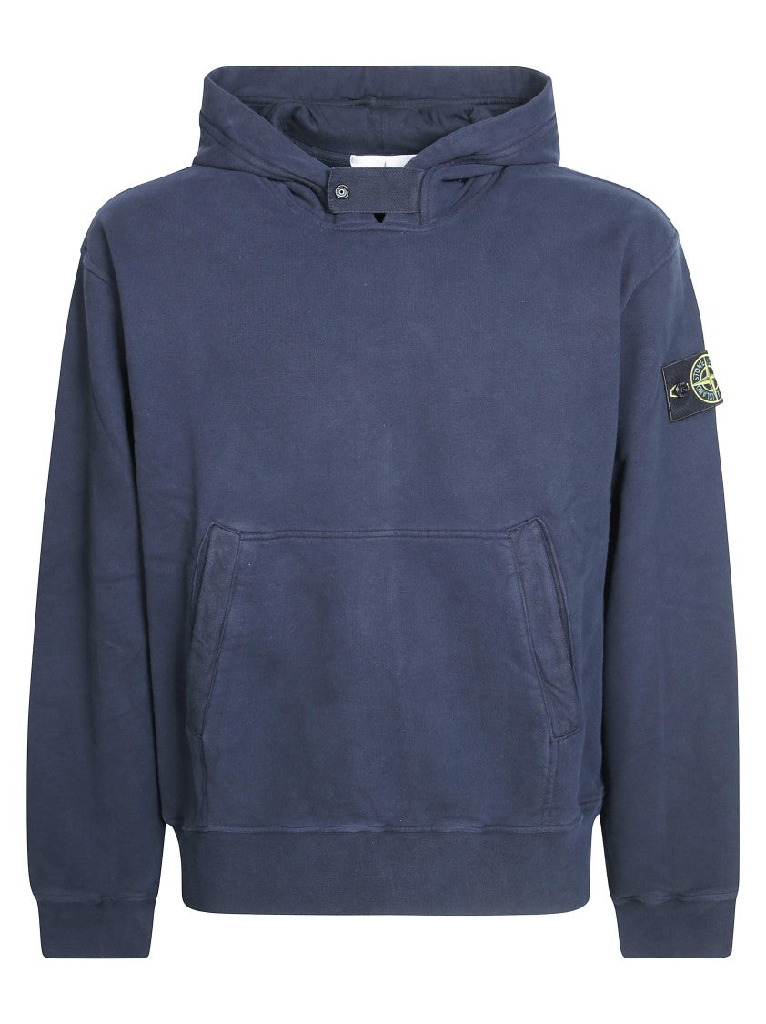 Stone Island Hoodie Sweater Relaxed-Fit Deep Blue Hoodie
