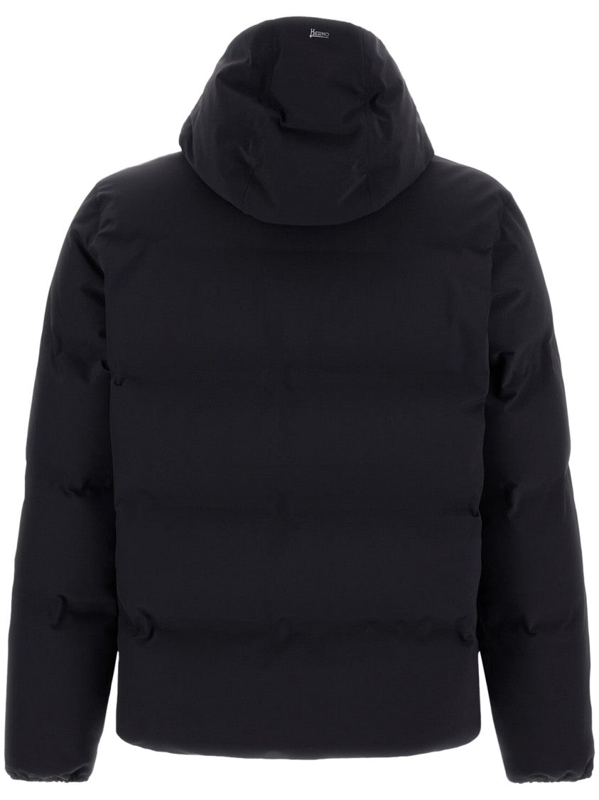 Herno Black High-Collar Quilted Padded Down Jacket