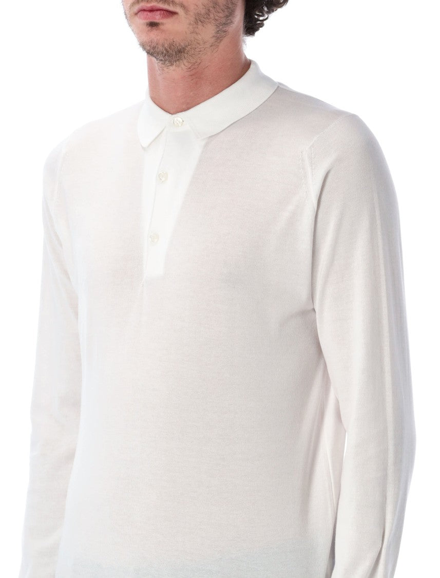 John Smedley Bradwell Fine Knit Long Sleeve Polo