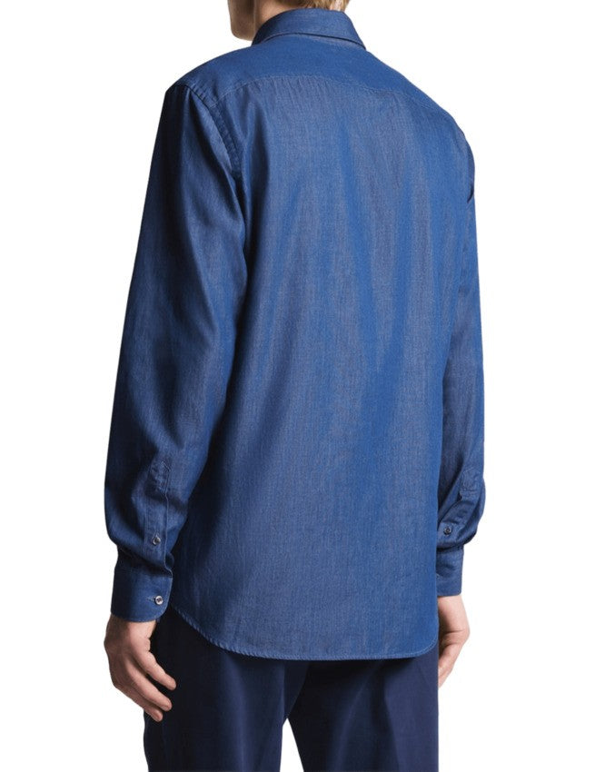 Fay Medium Blue Denim Shirt