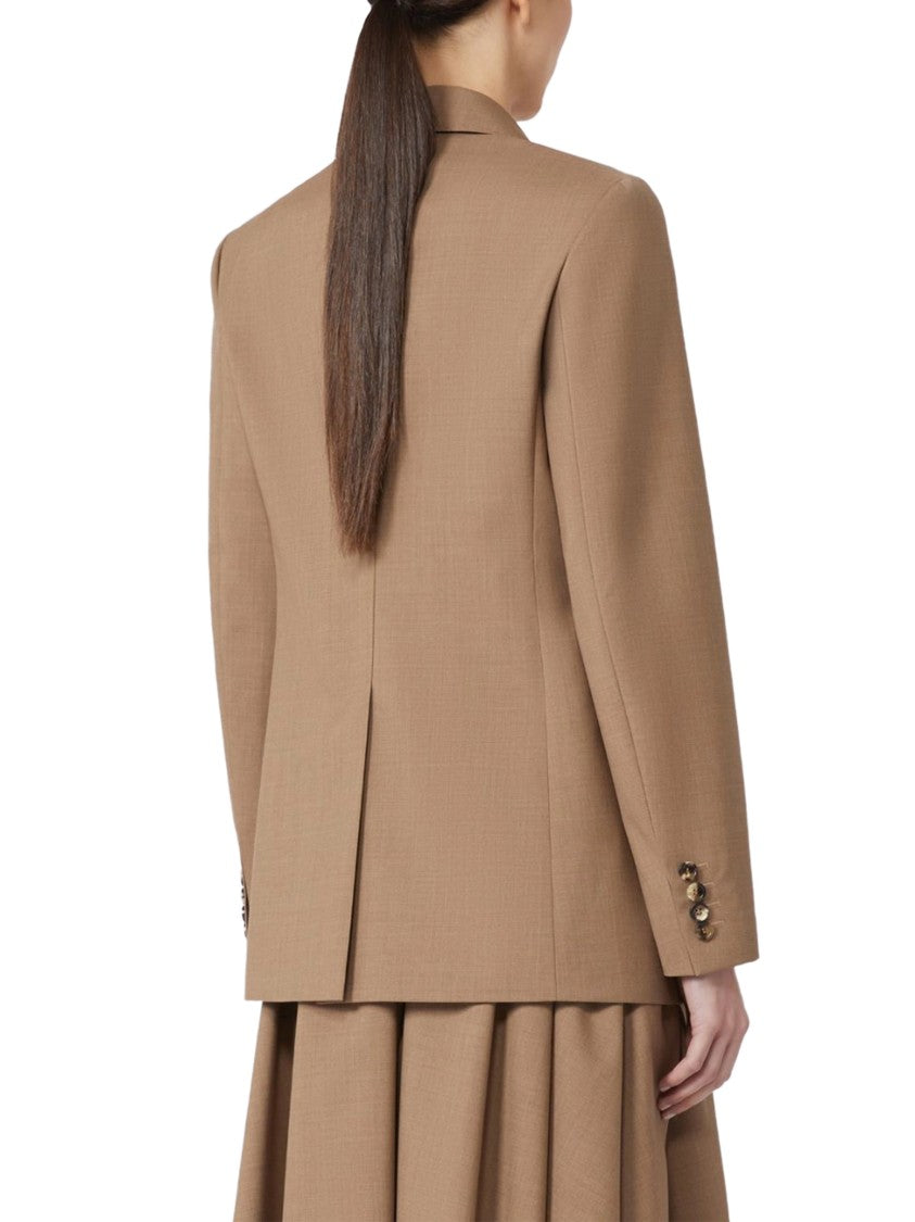 Max Mara Tailored Brown Jacket With Single-Button Closure