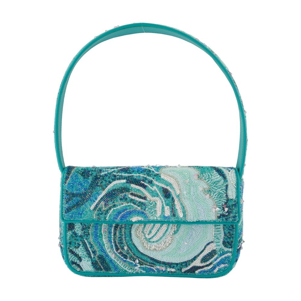Staud Tommy Beaded Shoulder Bag - Synthetic - Blue