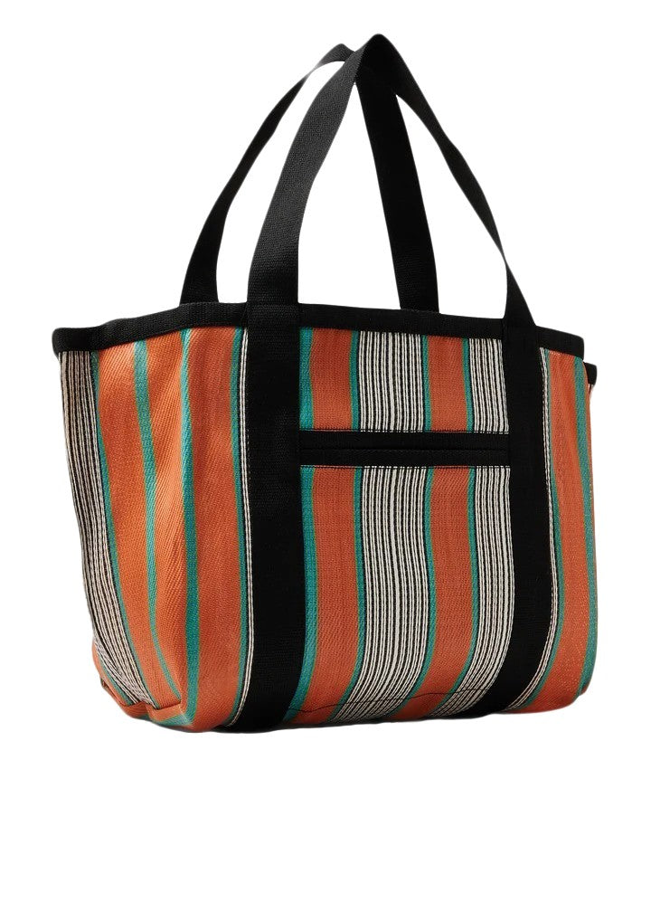Isabel Marant Striped Medium Shoulder Bag With Iconic Branding