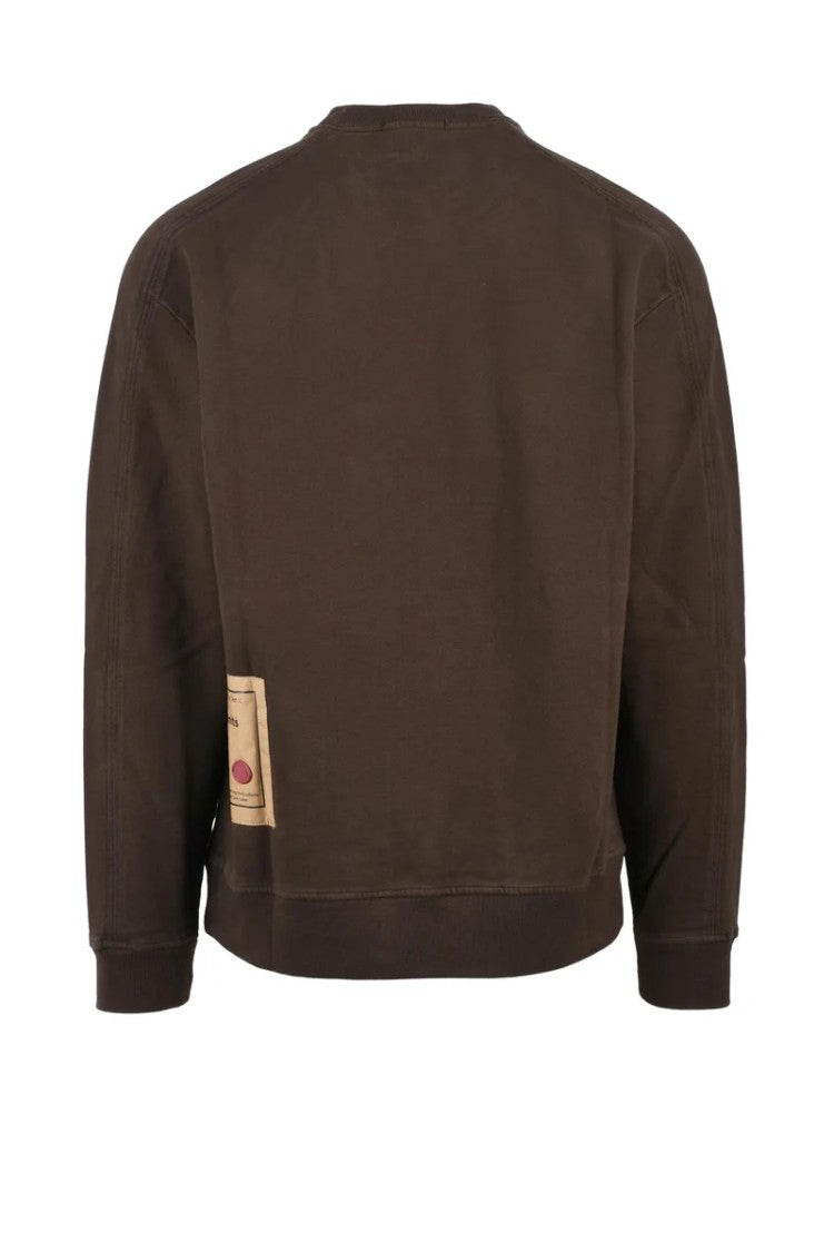 Ten C Brushed Interior Crewneck Sweatshirt Brown