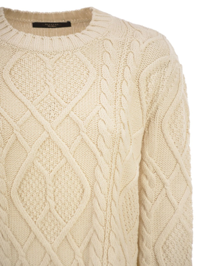 Max Mara Wkdtenore - Cotton Jumper With Cables