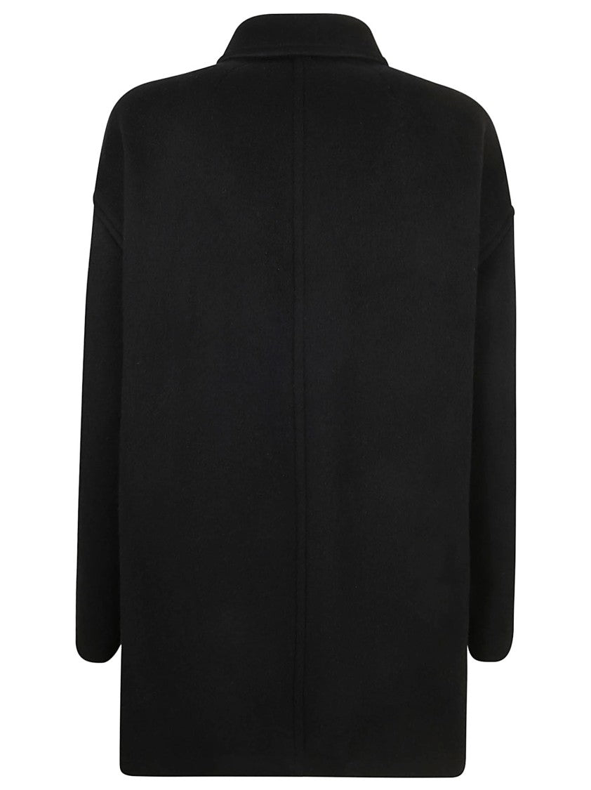 Isabel Marant Relaxed Black Coat With Hidden Closure