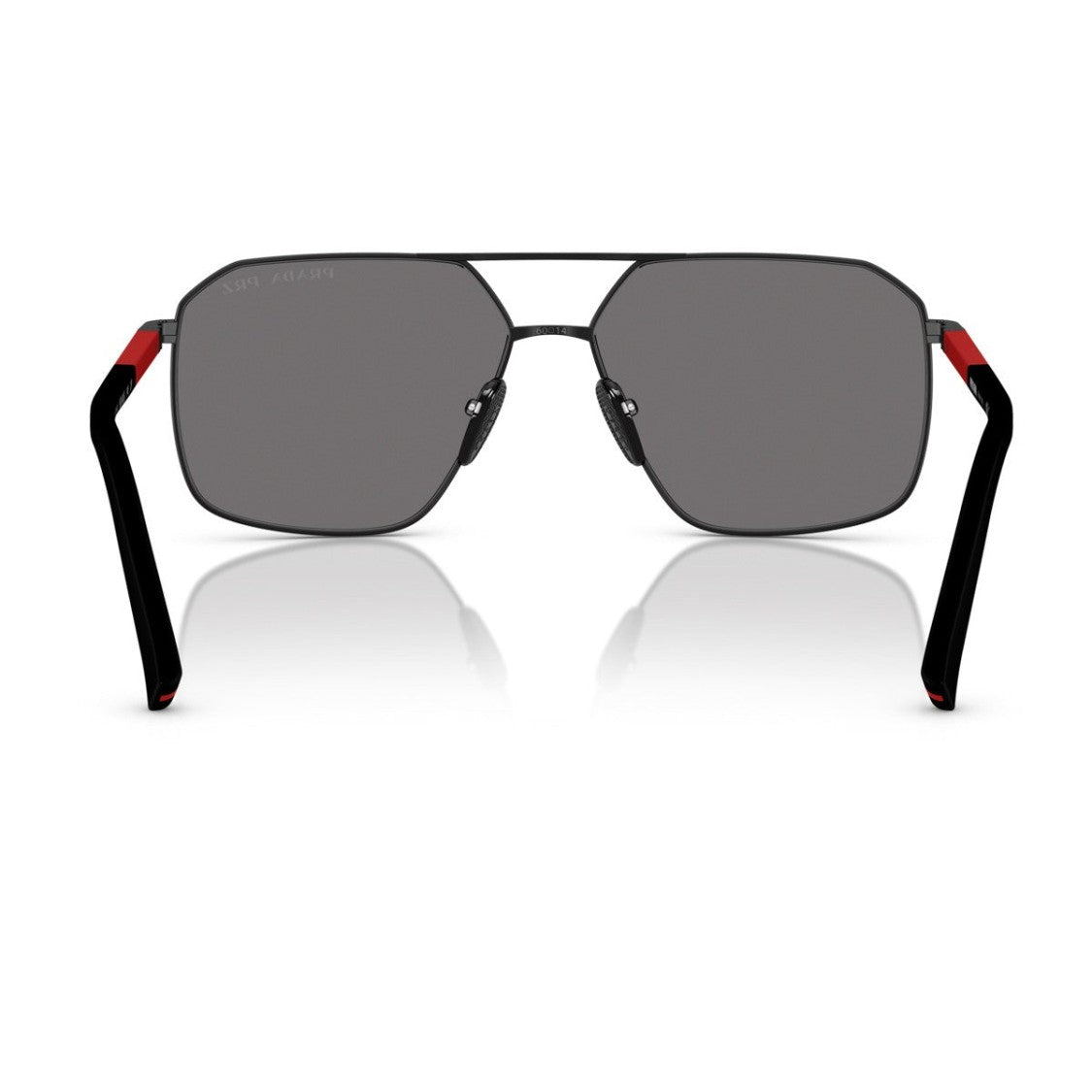 Prada Linea Rossa Black Ps A50s Metal Rectangular Sunglasses