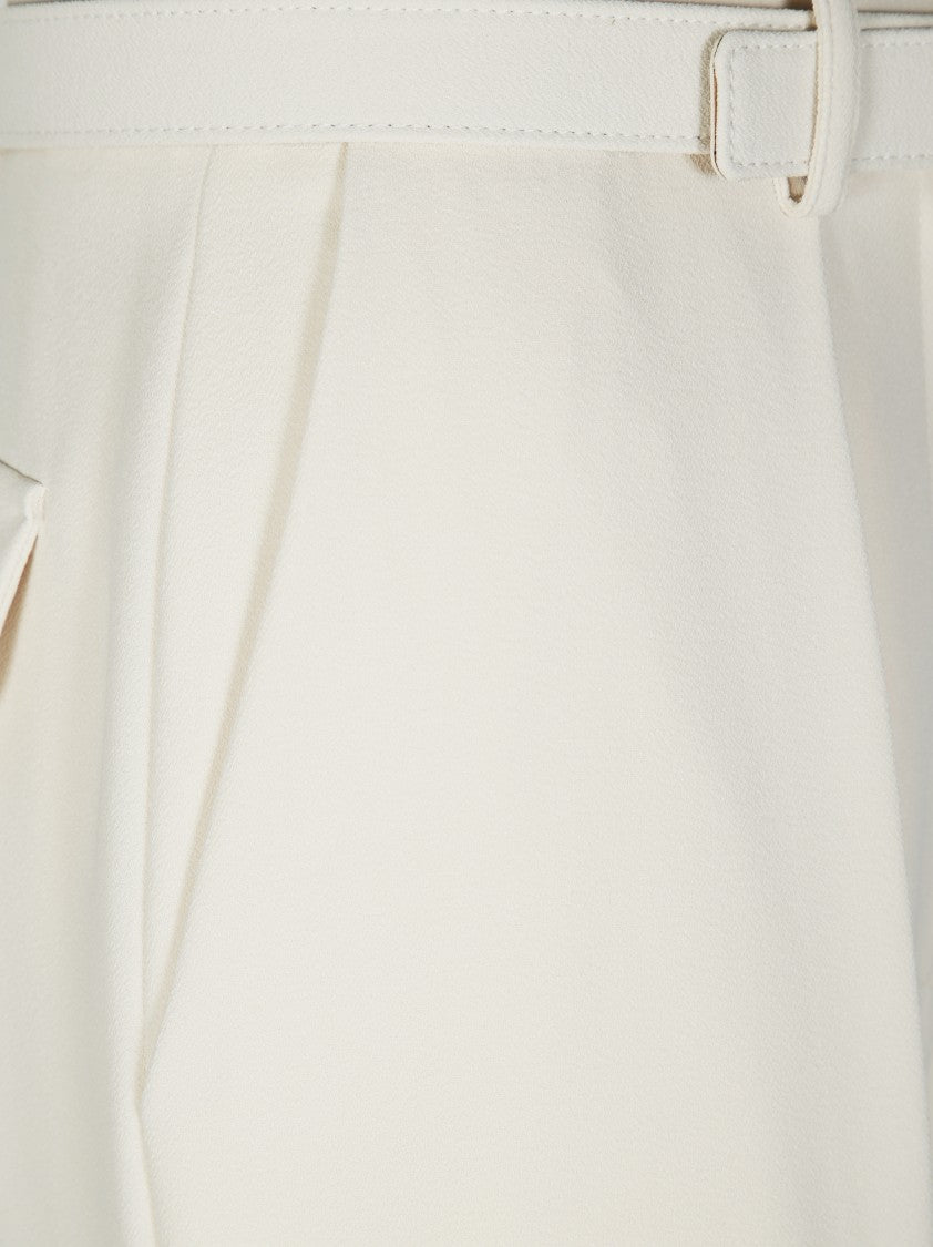 Elisabetta Franchi Tailored White Crepe Pants