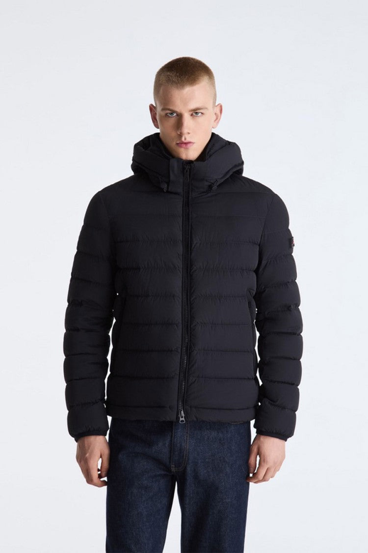 Peuterey Black Hooded Down Puffer Jacket