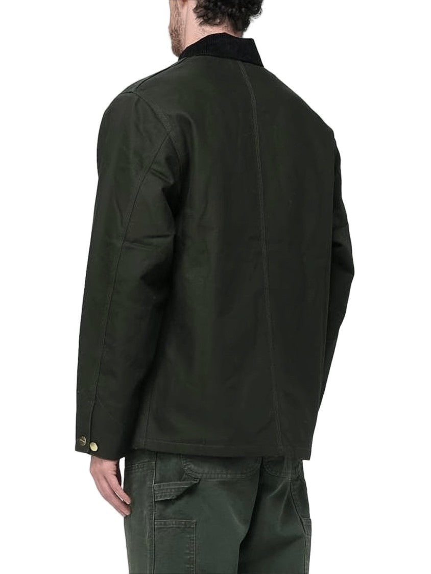 Carhartt Wip Boxy Dark Green Canvas Coat