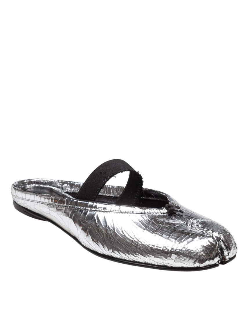 Maison Margiela Silver Broken Leather Tabi Mule