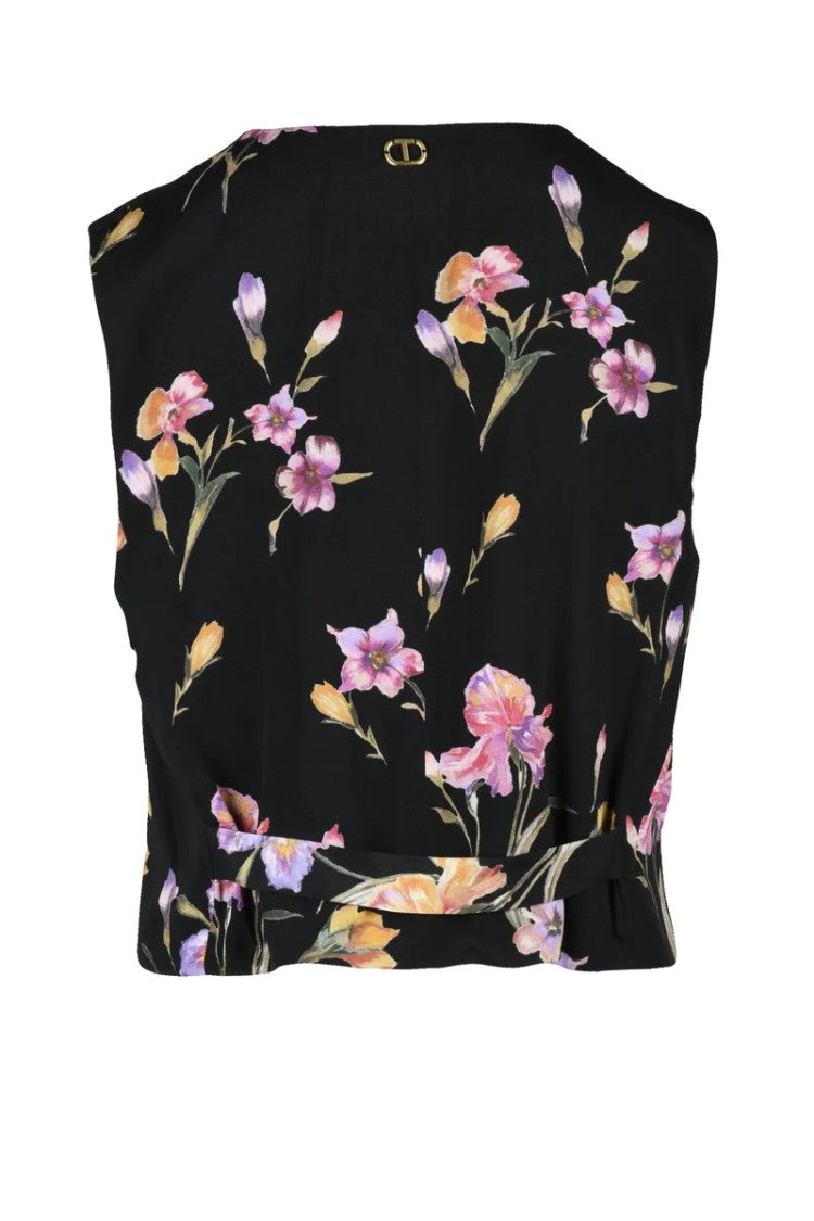Twin-Set Viscose Vest - Black