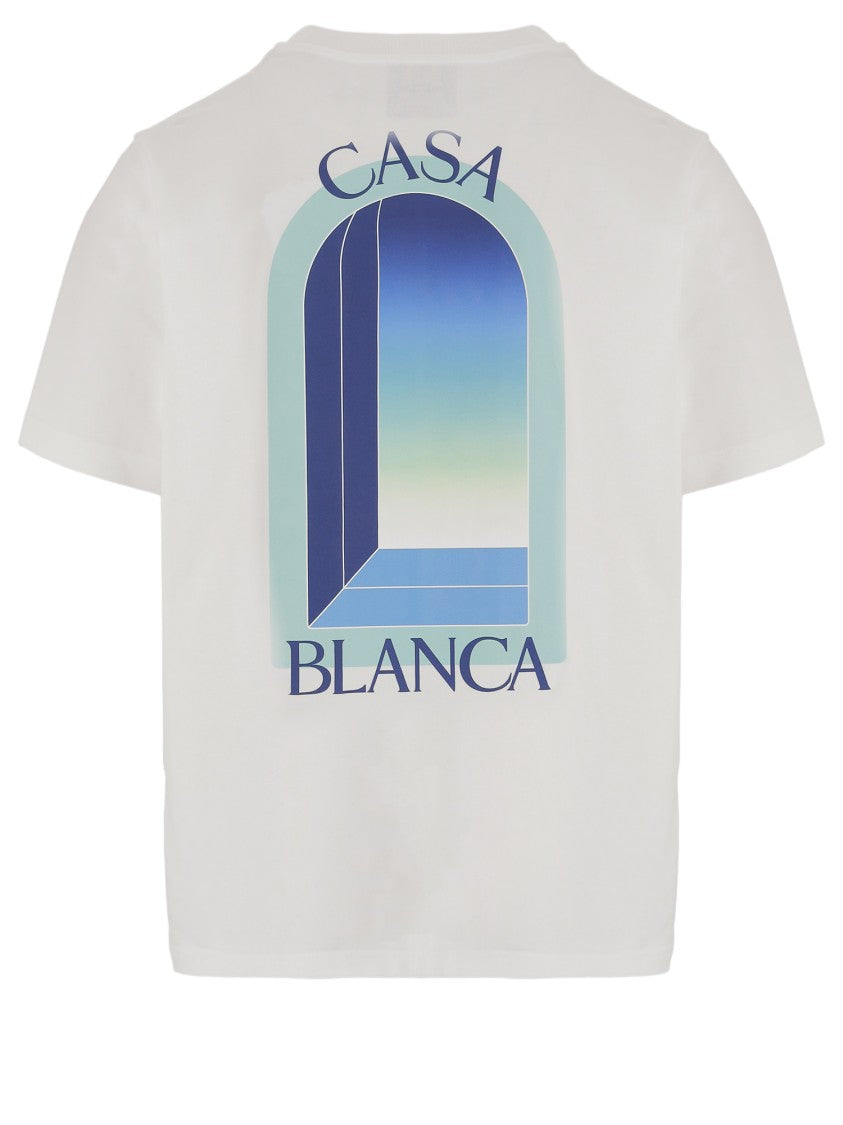 Casablanca White Back Logo Cotton T-Shirt