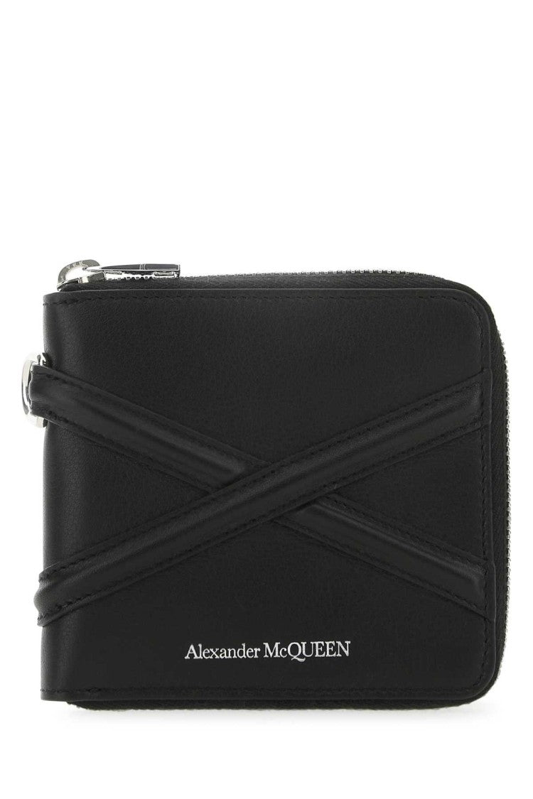 Alexander Mcqueen Black Leather Wallet