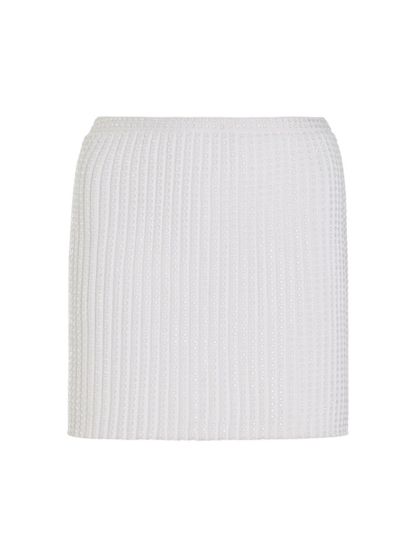 Alexander Wang Clear Crystal Rib Mini Skirt