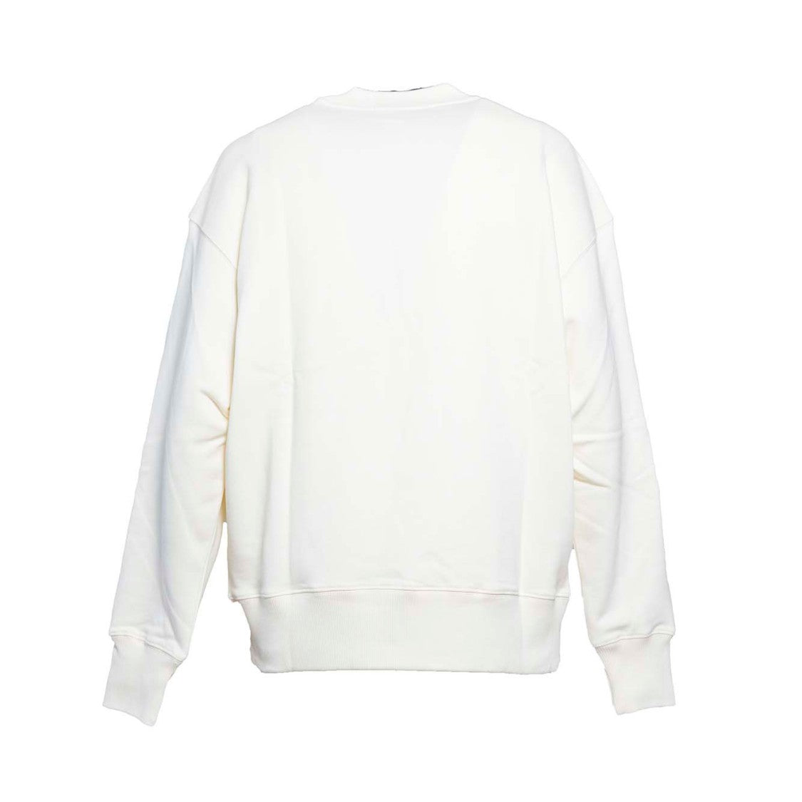 Msgm Cream Cotton Crewneck Sweatshirt